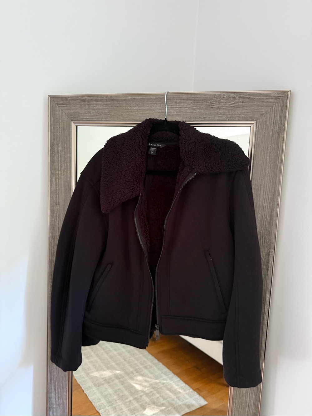 Athleta Zip Up jacket with Sherpa collar size XS